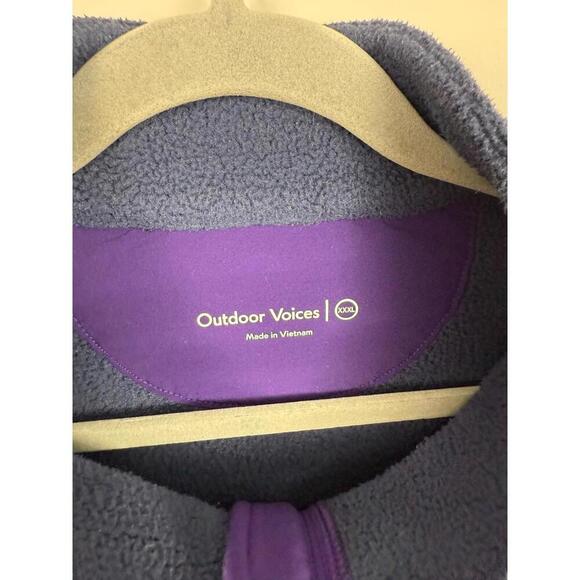 Outdoor Voices PrimoFleece Full Zip Jacket - XXXL Blue (unisex) - Picture 3 of 6